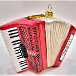 Akordeon - szklana bombka ręcznie malowana - Made in Poland 11S98 Zebra Music