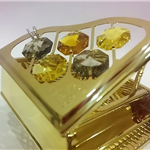 Fortepian miniatura z kryształami Bohemia - ZEBRA Music 0240