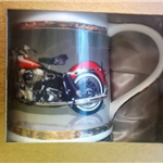 Porcelanowy kufel - MOTOCYKL - kufel do piwa z motocyklem Zebra Music