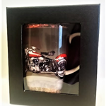 Porcelanowy kufel - MOTOCYKL - kufel do piwa z motocyklem Zebra Music