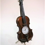 Zegarek - miniatura skrzypiec - miniaturowe skrzypce z zegarkiem Violin ZEBRA Music ZEG011