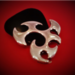 Uchwyt na kostkę - Silver Pick Holder - wisiorek Srebro Pr.925 B062 Zebra Music