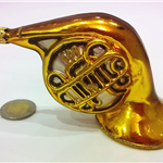 Waltornia - szklana bombka ręcznie malowana - French Horn - Made in Poland 12S57 Zebra Music