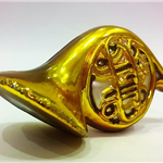 Waltornia - szklana bombka ręcznie malowana - French Horn - Made in Poland 12S57 Zebra Music