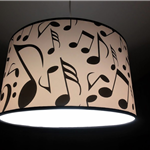 Muzyczna lampa z nutami - L05 - Nuty - ZebraMusic - lampa wisząca