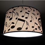 Muzyczna lampa z nutami - L05 - Nuty - ZebraMusic - lampa wisząca