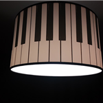 Muzyczna lampa - klawiatura fortepianu - L02 - pianino - fortepian - Zebra Music - zwis - lampa wisząca