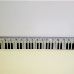 Linijka 16cm z klawiaturą fortepianu - Zebra Music -pianino - fortepian
