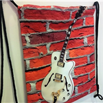 Plecak-Worek z gitarią elektryczną - Hollowbody - gitara elektryczna - PL07 Zebra Music - nadruk 3D