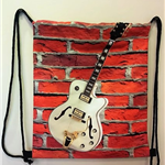 Plecak-Worek z gitarią elektryczną - Hollowbody - gitara elektryczna - PL07 Zebra Music - nadruk 3D