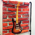 Plecak-Worek z gitarią elektryczną - gitara elektryczna - PL06 Zebra Music - nadruk 3D