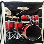 Plecak-Worek z perkusją - drums - perkusja - PL04 Zebra Music - nadruk 3D