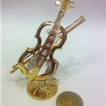 Skrzypce miniatura z kryształami Bohemia - ZEBRA Music 0261