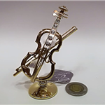 Skrzypce miniatura z kryształami Bohemia - ZEBRA Music 0261