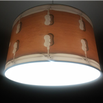 Muzyczna lampa Werbel - L01 - świecący werbel - Zebra Music - zwis - lampa wisząca