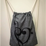 Wodoodporny Plecak-Worek PLW01 kluczowe serce Zebra Music