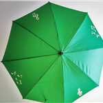 Parasol Nuty-klucz wiolinowy - Zielony z drewnianą rączką - Muzyczny Parasol - Zebra Music