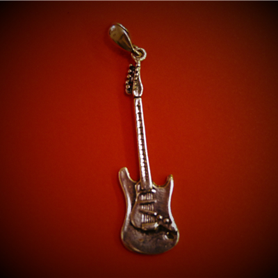 Gitara elektryczna - wisiorek na łańcuszek Srebro Pr.925 B034 Zebra Music