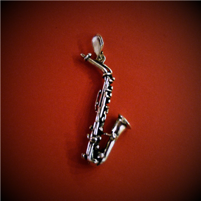 Saksofon - Sax - wisiorek Srebro Pr.925 B040 Zebra Music