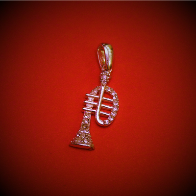 Trąbka - wisiorek na łańcuszek Srebro Pr.925 B043 Zebra Music