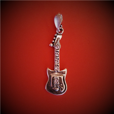Gitara elektryczna - wisiorek na łańcuszek Srebro Pr.925 B012 Zebra Music