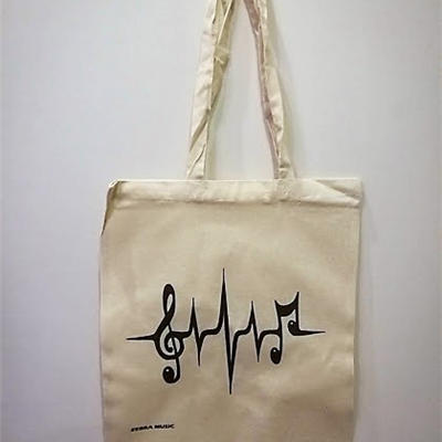 Torba BAG02 muzyczny elektrokardiogram - bawełniana torba na zakupy Zebra Music