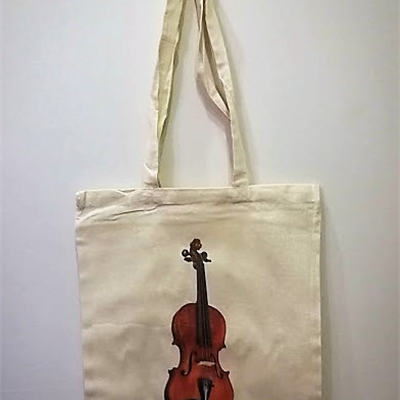 Torba BAG07 skrzypce - bawełniana torba na zakupy Zebra Music