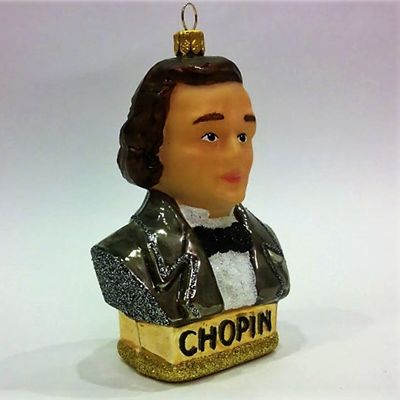 Chopin - szklana bombka ręcznie malowana - Made in Poland 15S21 Zebra Music 