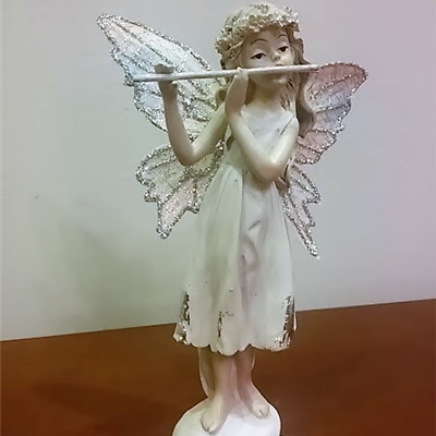 Elf z fletem 02 figurka dekoracyjna Aniołek - flet poprzeczny