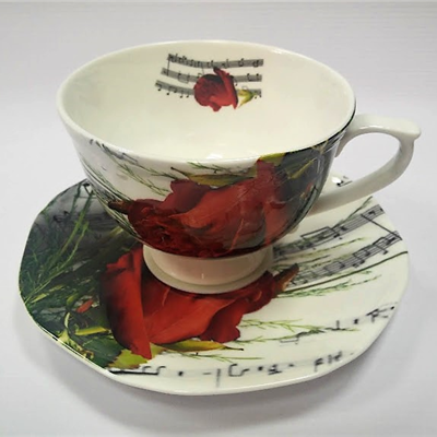 Filiżanka z nutami - porcelana -nuty - znakomity prezent dla muzyka