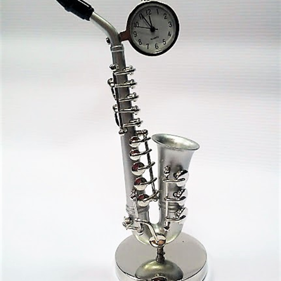 Zegarek - miniatura saksofonu - miniaturowy saksofon z zegarkiem SAX ZEBRA Music ZEG031S