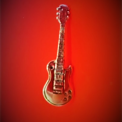 Gitara elektryczna - LP - przypinka Srebro Pr.925 B059 Zebra Music