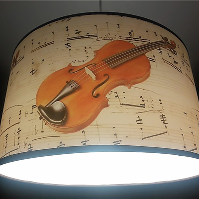 Muzyczna lampa ze skrzypcami - L04 - Skrzypce - ZebraMusic - lampa wisząca