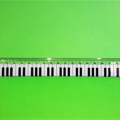 Linijka 20cm z klawiaturą fortepianu - Zebra Music -pianino - fortepian