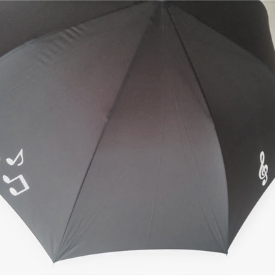 Muzyczny Parasol XXL - Nutki - Klucz wiolinowy - Zebra Music