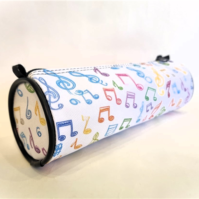 Piórnik z motywem nutowym P24 - nuty - klucz wiolinowy - Made in Poland - muzyczny piórnik - Zebra Music