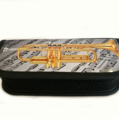 Piórnik z trąbką - sztywny - P19 - trąbka - trumpet - Made in Poland - muzyczny piórnik - Zebra Music