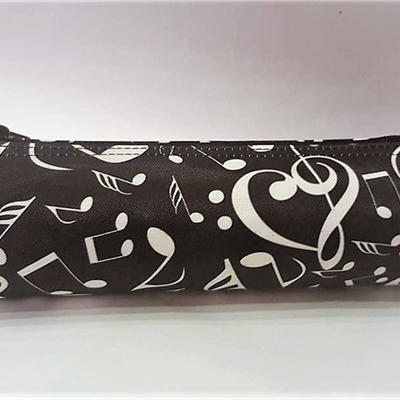 Piórnik z motywem nutowym P12 - nuty - klucz wiolinowy - Made in Poland - muzyczny piórnik - Zebra Music