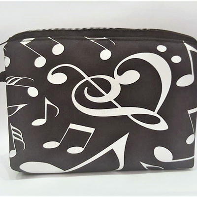 Piórnik - kosmetyczka - z motywem nutowym - P10 - nuty - klucz wiolinowy - Made in Poland - muzyczny piórnik - Zebra Music