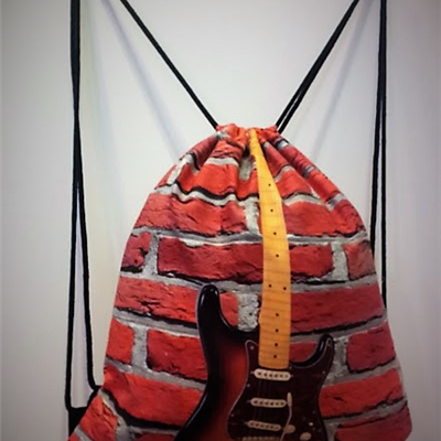 Plecak-Worek z gitarią elektryczną - gitara elektryczna - PL06 Zebra Music - nadruk 3D