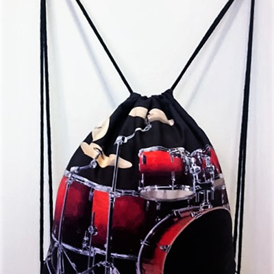 Plecak-Worek z perkusją - drums - perkusja - PL04 Zebra Music - nadruk 3D