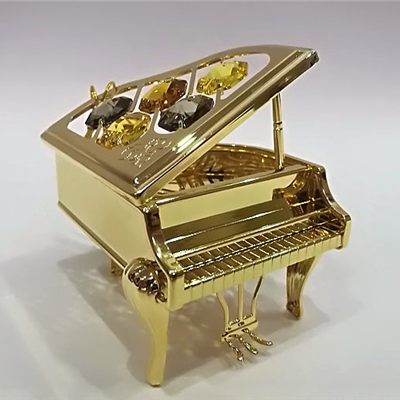 Fortepian miniatura z kryształami Bohemia - ZEBRA Music 0240