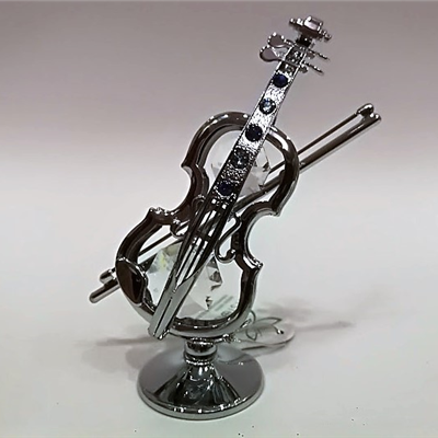 Skrzypce miniatura z kryształami Bohemia - ZEBRA Music 0346