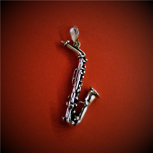 Saksofon - Sax - wisiorek Srebro Pr.925 B040 Zebra Music