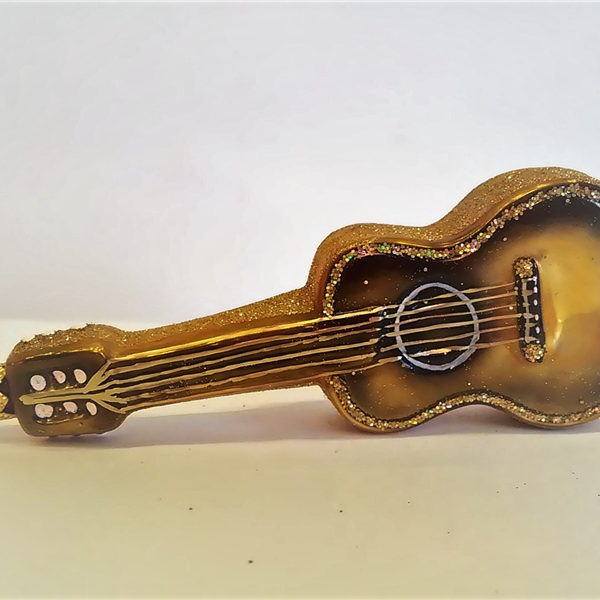 Gitara klasyczna - szklana bombka ręcznie malowana - Made in Poland 12S58 Zebra Music