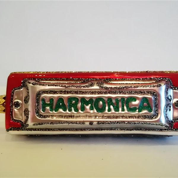 Harmonijka - szklana bombka ręcznie malowana - Made in Poland 12S61 Zebra Music