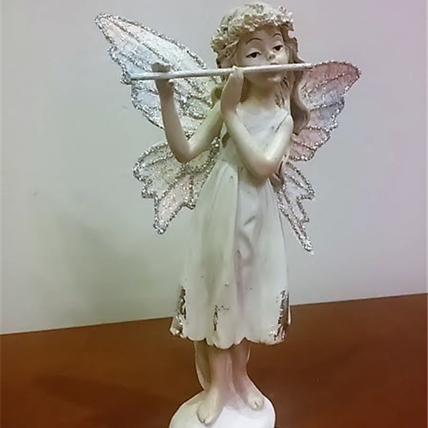 Elf z fletem 02 figurka dekoracyjna Aniołek - flet poprzeczny