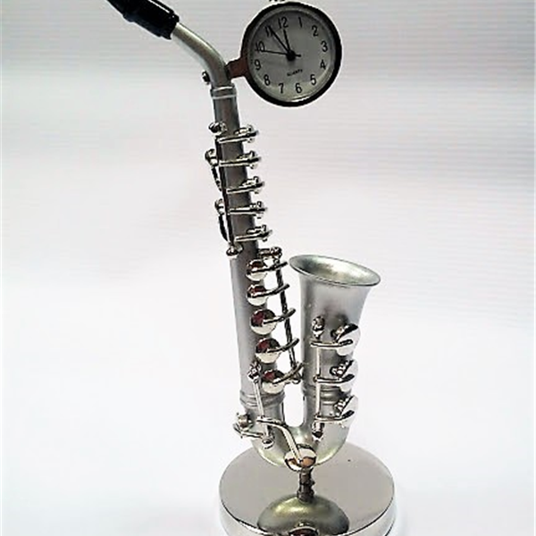 Zegarek - miniatura saksofonu - miniaturowy saksofon z zegarkiem SAX ZEBRA Music ZEG031S