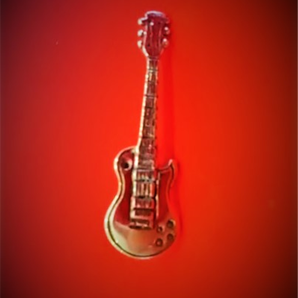 Gitara elektryczna - LP - przypinka Srebro Pr.925 B059 Zebra Music