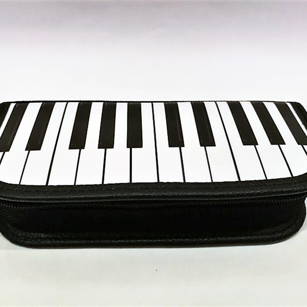 Piórnik z klawiaturą fortepianu - sztywny - P13 - Pianino - Fortepian - Made in Poland - muzyczny piórnik - Zebra Music